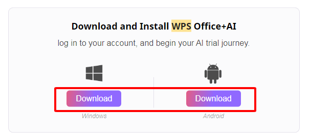 Downloading process WPS tool