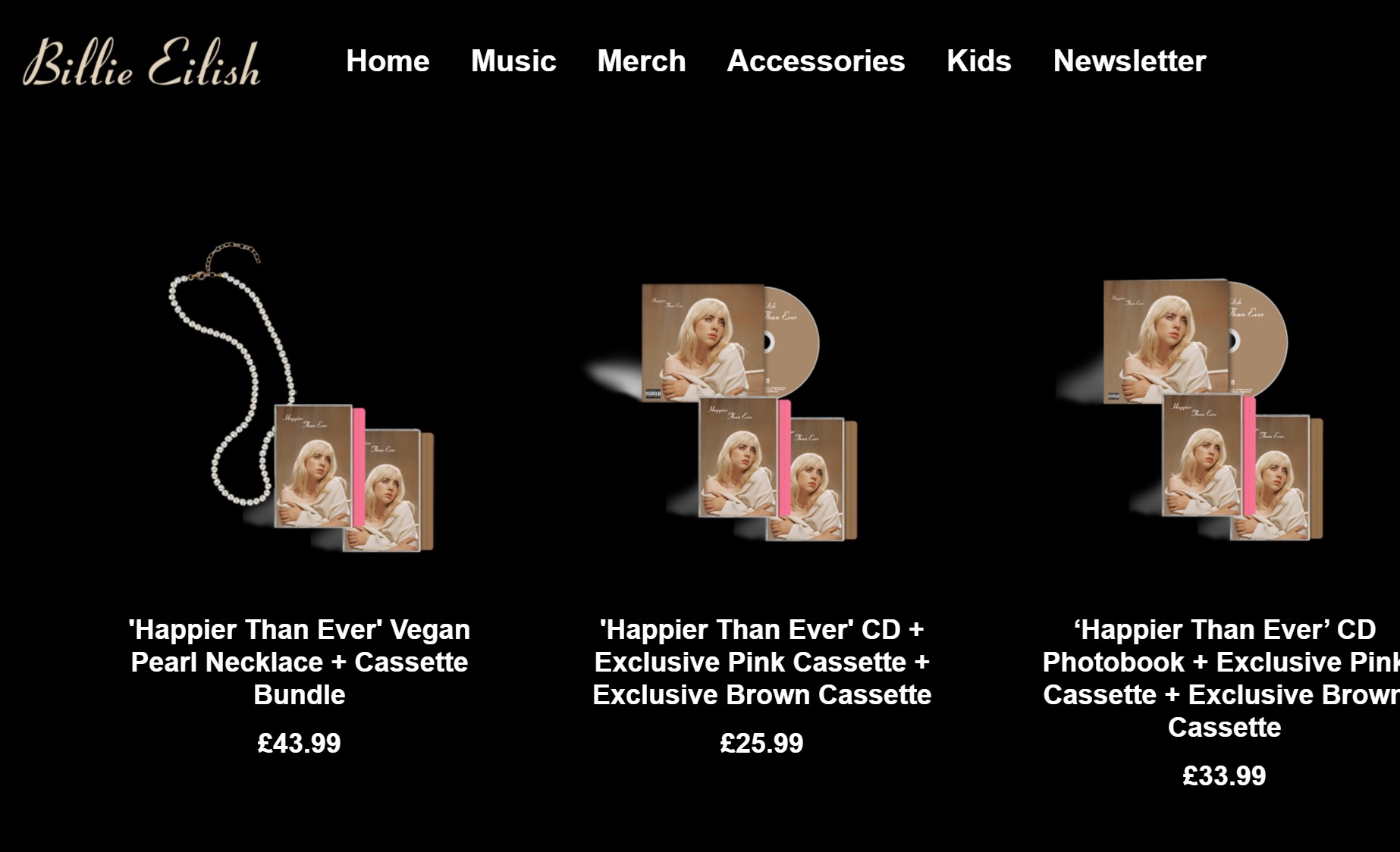 billie eilish store necklace