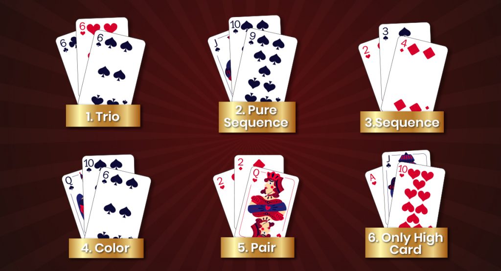 TEEN PATTI HAND RANKINGS