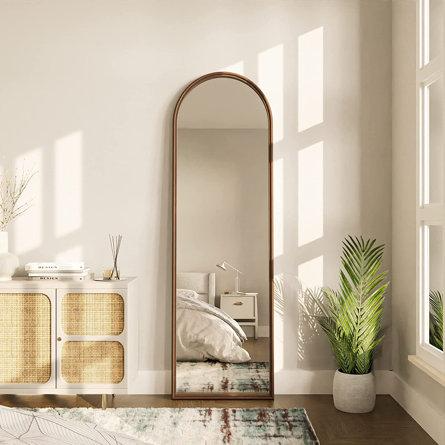 Arch Wood Floor Mirror