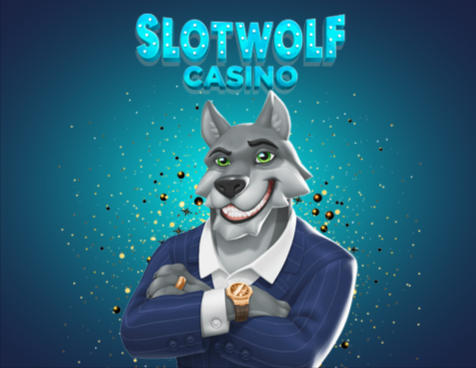 SlotWolf Casino's logo - a wolf's head in profile