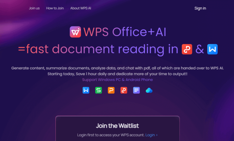 WPS Office recognized the potential of AI technology